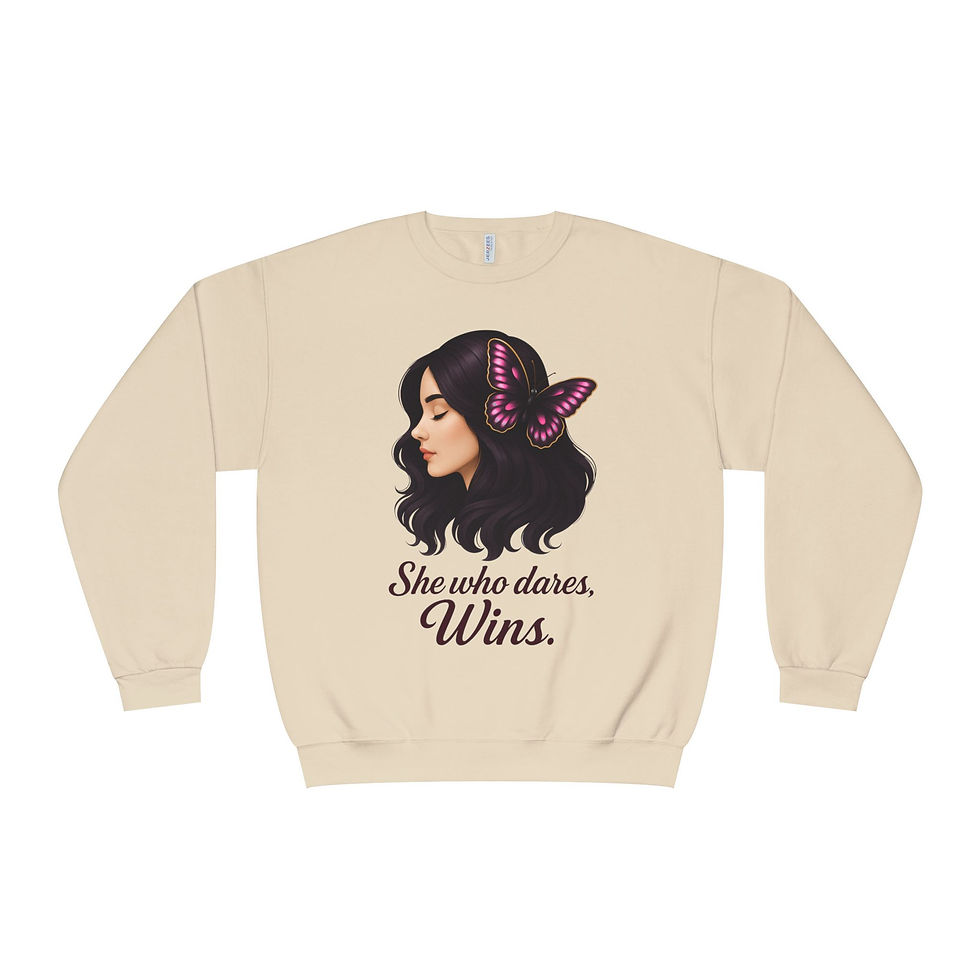 Thumbnail: She Who Dares, Wins! [ Revised Design ]- NuBlend® Crewneck Sweatshirt