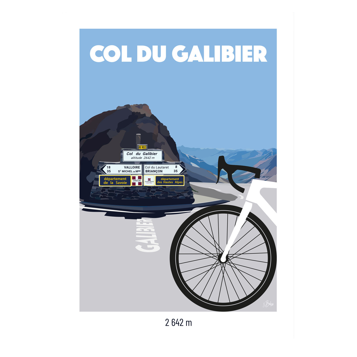Affiche A3 Col du Galibier