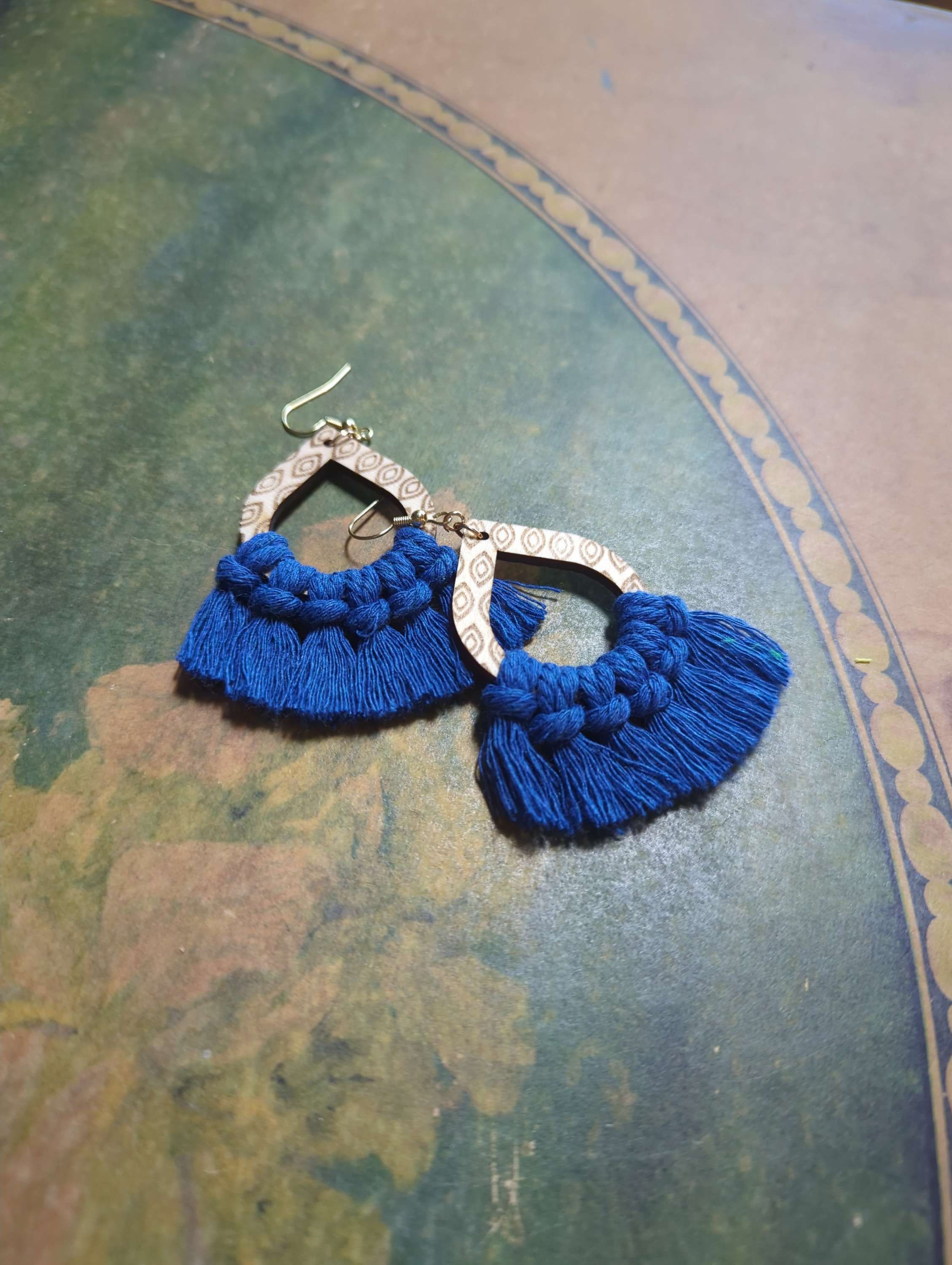 Macrame Teardrop Earrings, Netrani