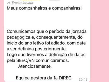 Governo do RN vai adiar início do ano letivo