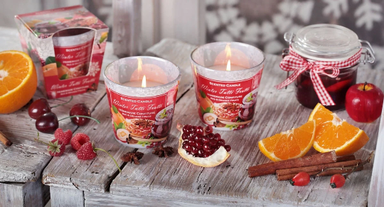 Thumbnail: Winter Tutti-Frutti (Red & Orange Fruits) Scented Candle, By Bartek