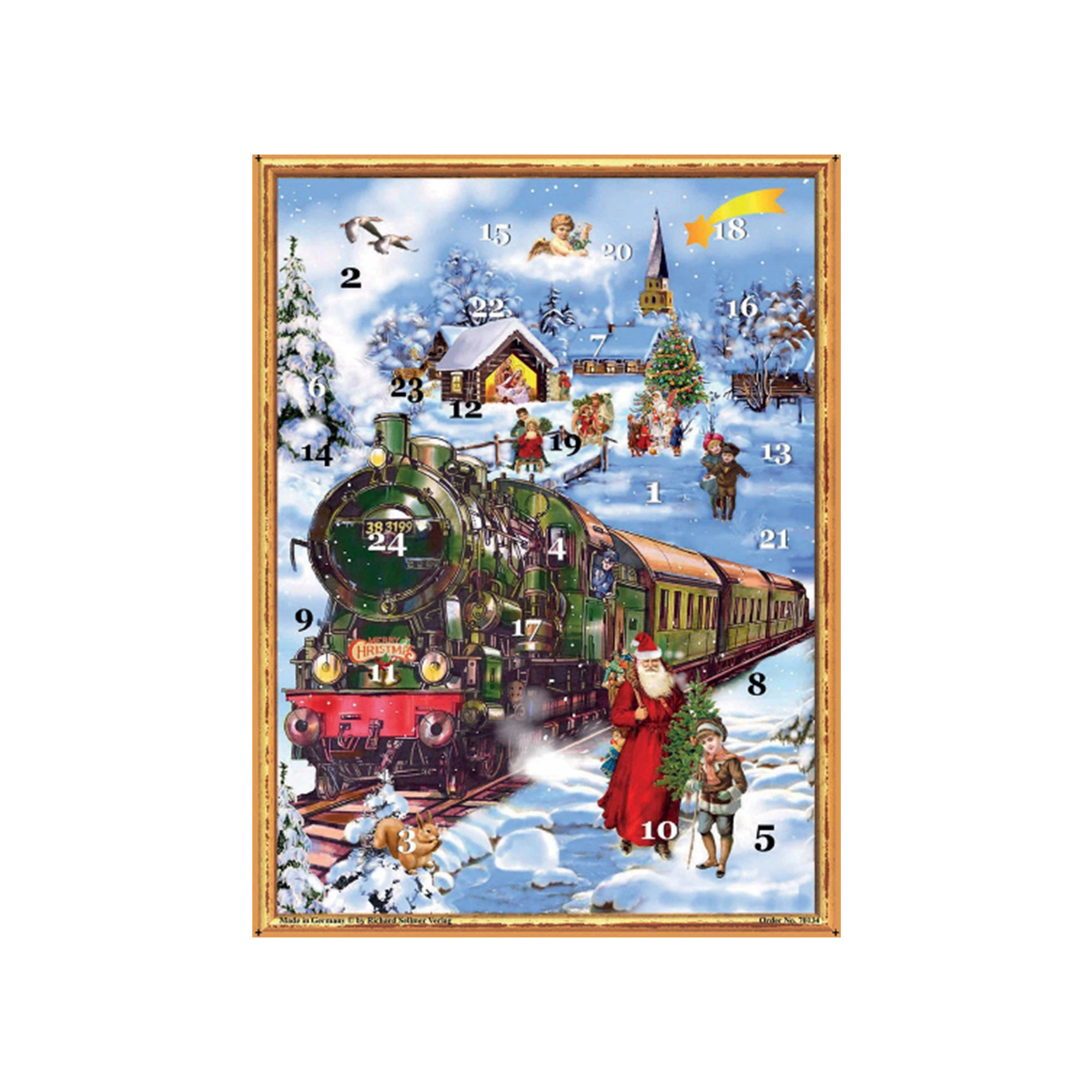 German Advent Calendar - Santa and Christmas Train