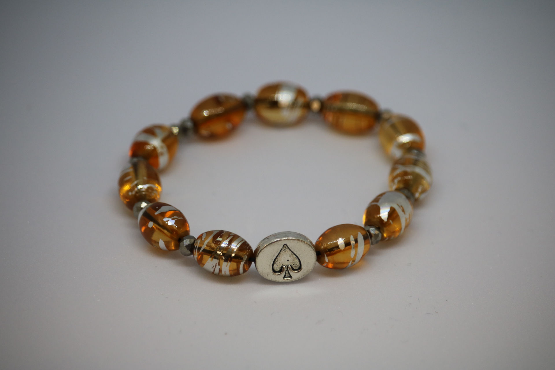 Orange Breaded Bracelet
