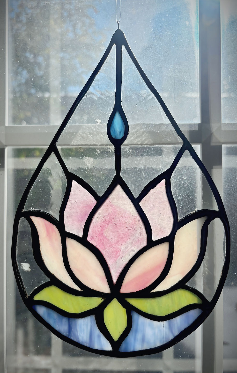 Thumbnail: Pink Lotus Drop Suncatcher