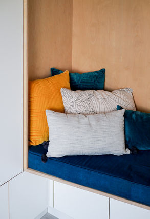 Banquette, coussins, sur-mesure