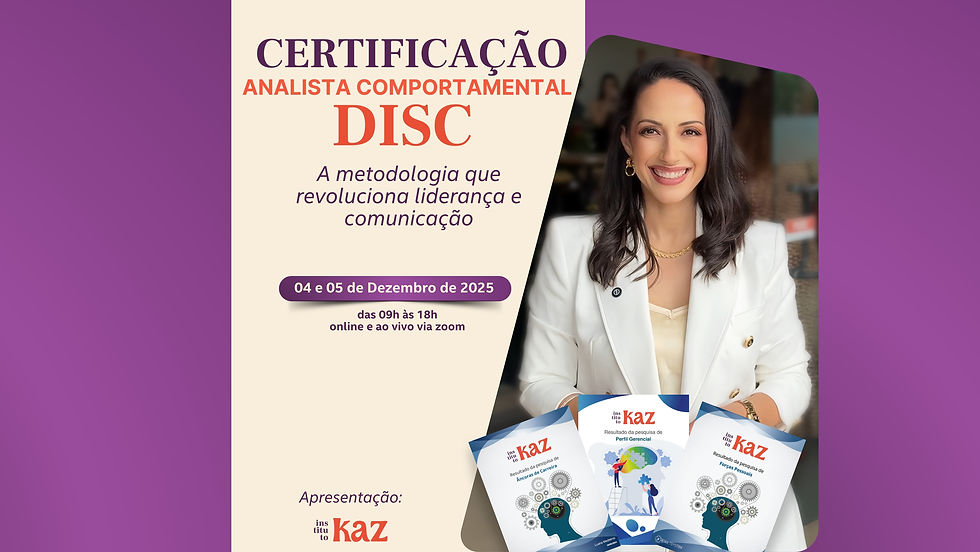 CERTIFICAÇÃO DISC | INSCRIÇÕES ABERTAS - 26ª TURMA DEZEMBRO 2025 Online