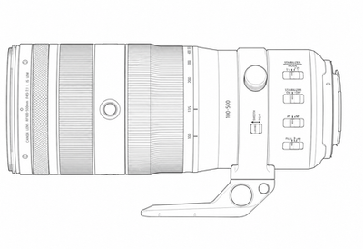 A telephoto lens wire frame.