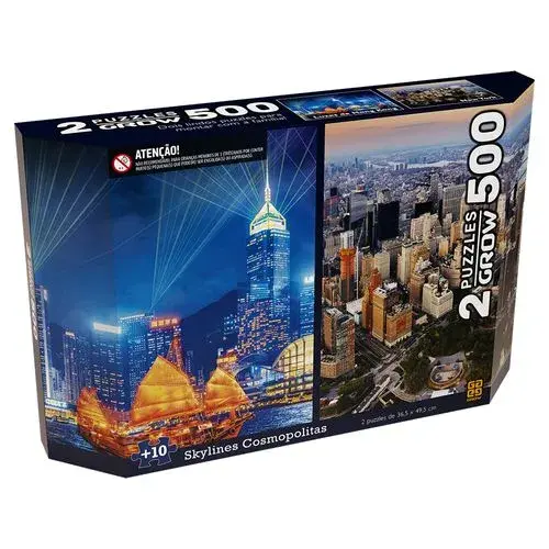 QUEBRA-CABEÇAS DUPLO SKYLINES COSMOPOLITAS - 500 peças