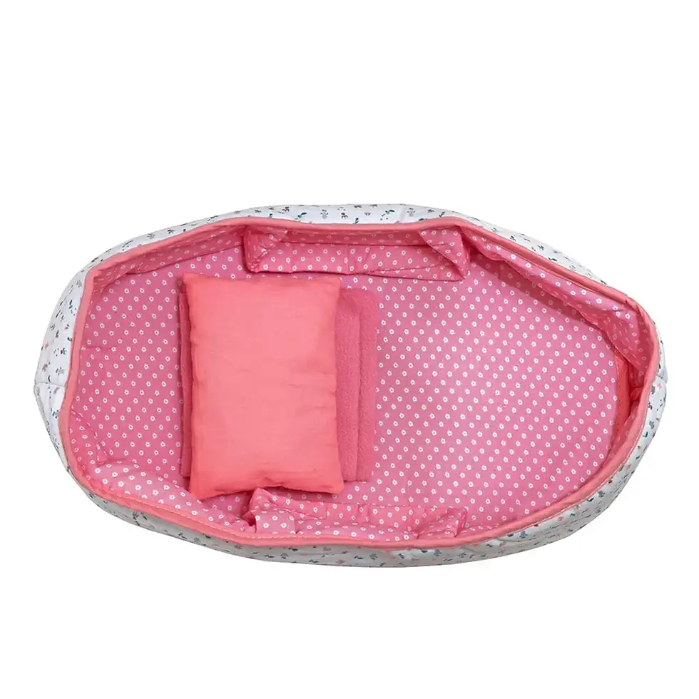 BERÇO MOISES PARA BONECA COM MANTA