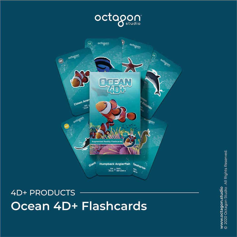 Augmented Reality Flashcards:Ocean 4D+
