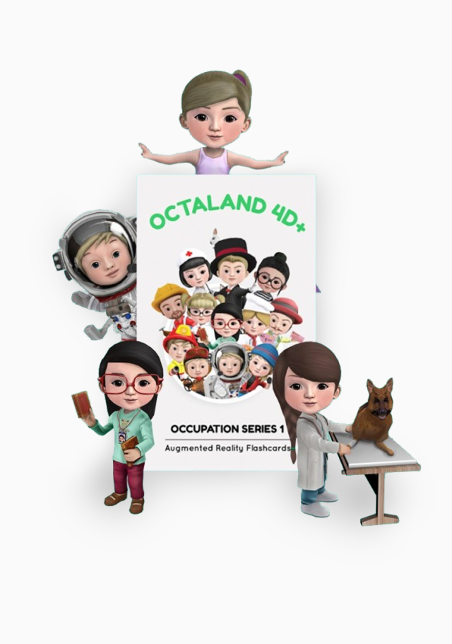 Augmented Reality Flashcards: Octaland 4D+