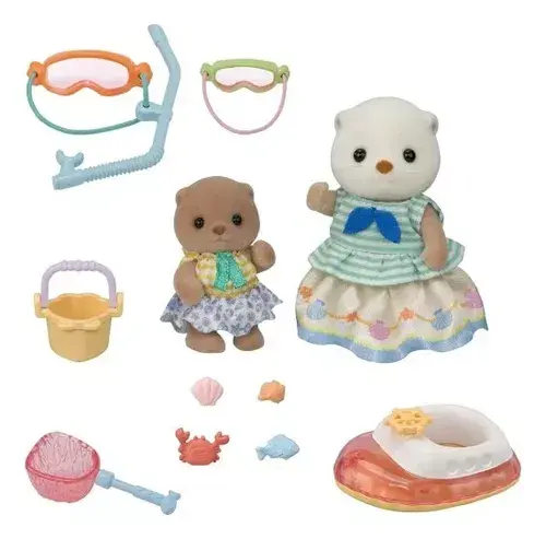 Miniatura: IRMAS LONTRAS-MARINHAS - CONJUNTO SNORKEL SPLASH - SYLVANIAN FAMILIES