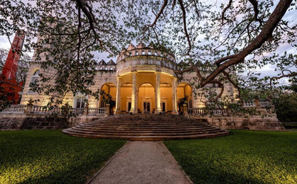 Sunset view at the main entrance