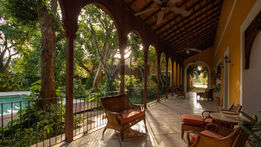 Terrace and pool
