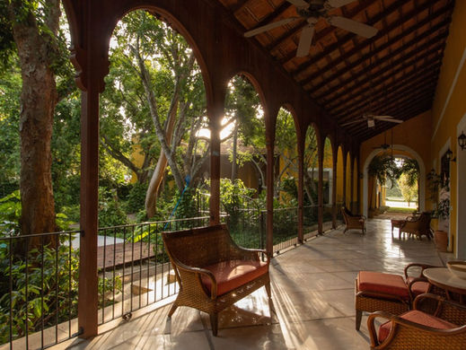 Terrace and pool