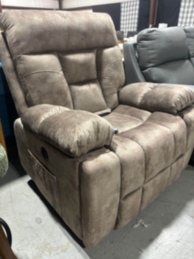 Single recliner, manual champagne color