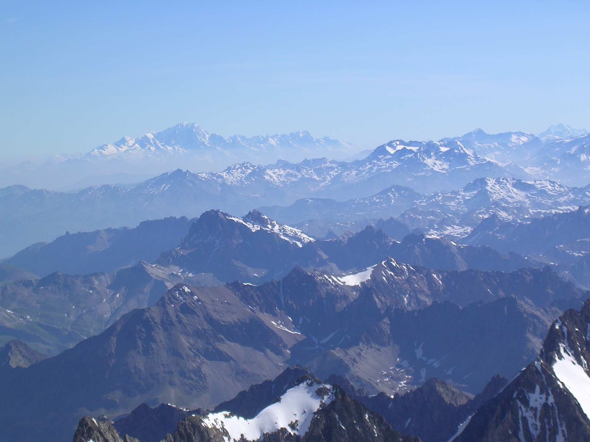 Le Mont Blanc vu depuis les Ecrins