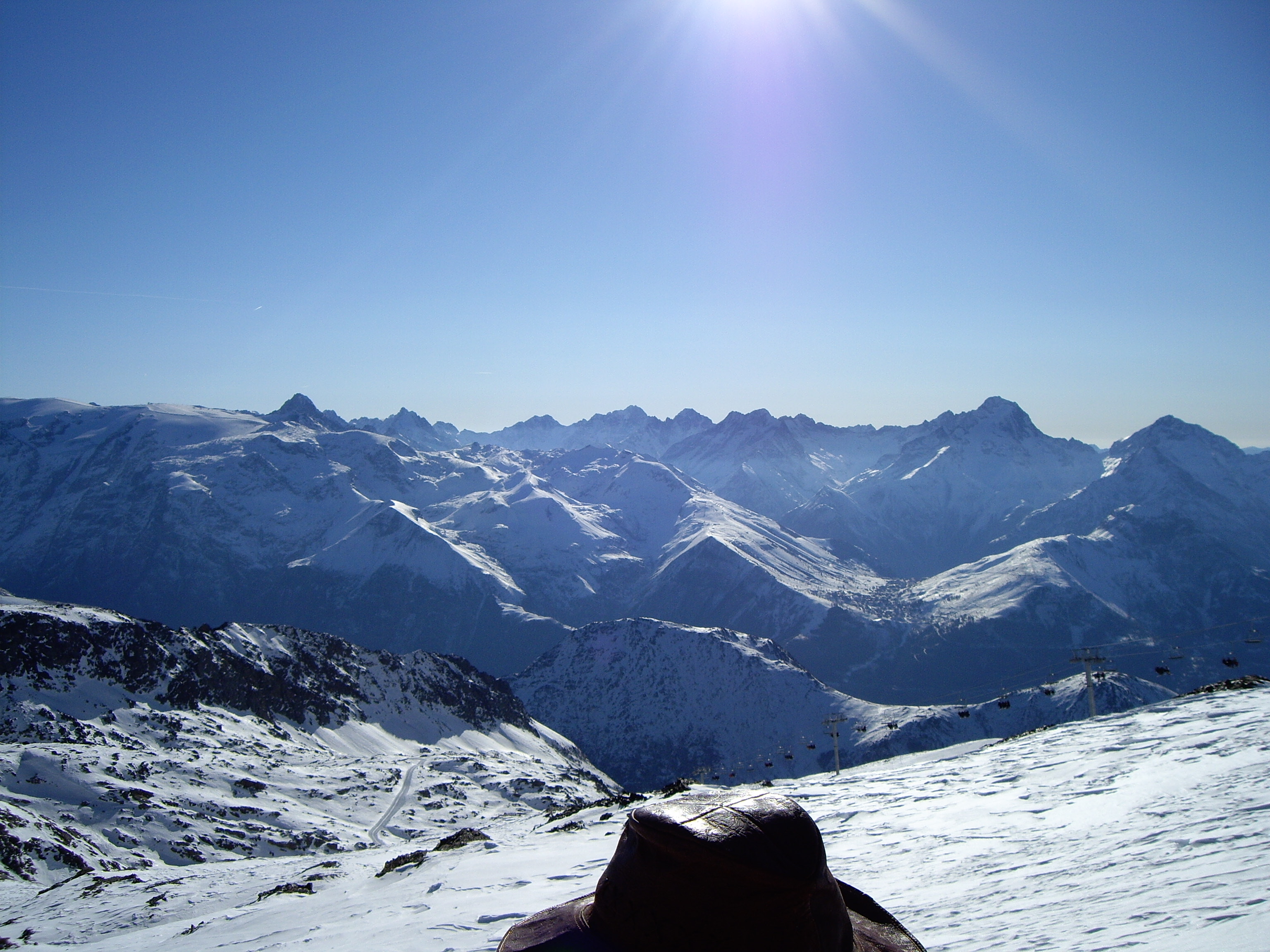 Les 2 Alpes vue depuis la piste Le clocher de macle
