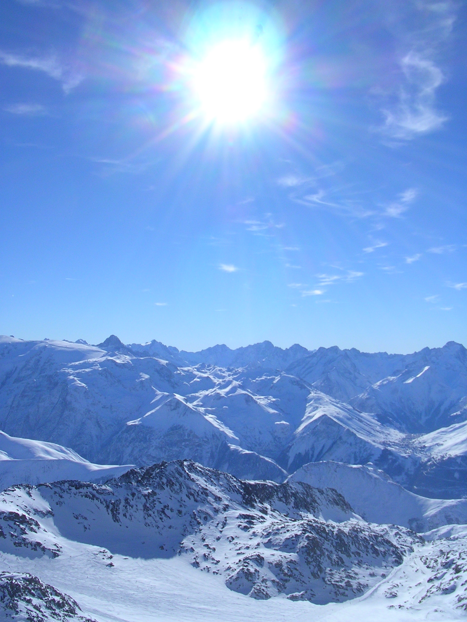Les 2 Alpes vue du Pic Blanc