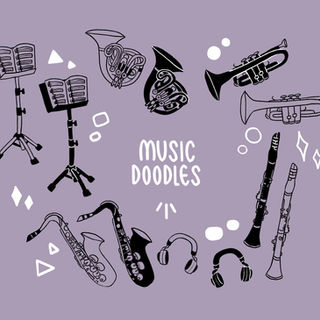 Nygard, Sommer Nicole. Music Doodles. 2022. 
Digital illustration, sommermadethis.com
