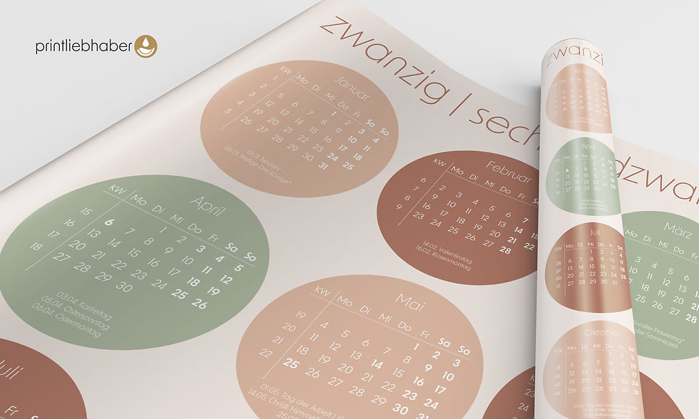 Gerollter Posterkalender 2026