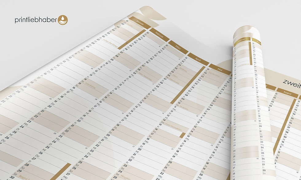 Gerollter Jahresplaner 2026