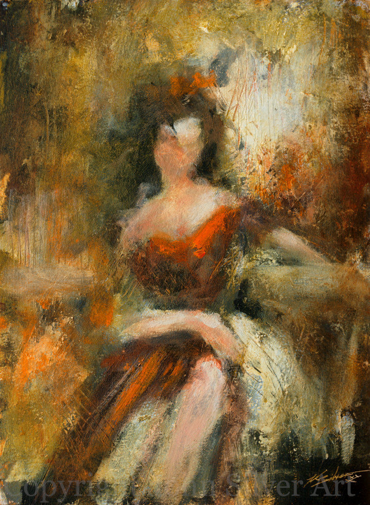 Female Portrait Original Painting 31 x 23 cm Acrylics on Watercolour paper