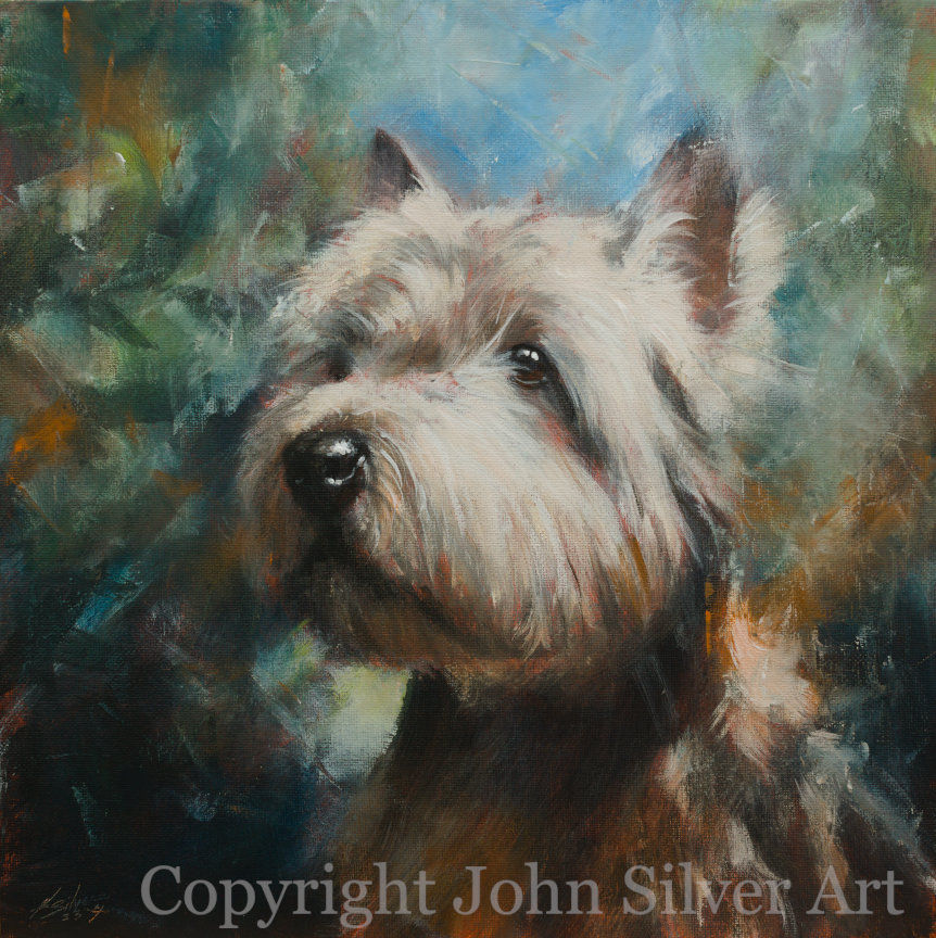 Thumbnail: COMMISSIONS: YOUR DOG, CAT, HORSE or PET. ORIGINAL PAINTING by JOHN SILVER BA.