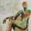 Thumbnail: Nude Seated Female Figurative painting Original Painting 10 x 10 inches
