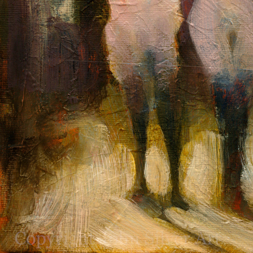 Thumbnail: Nude Females Original Impressionist Painting 8 x 6 inch Acrylics on Canvas Panel