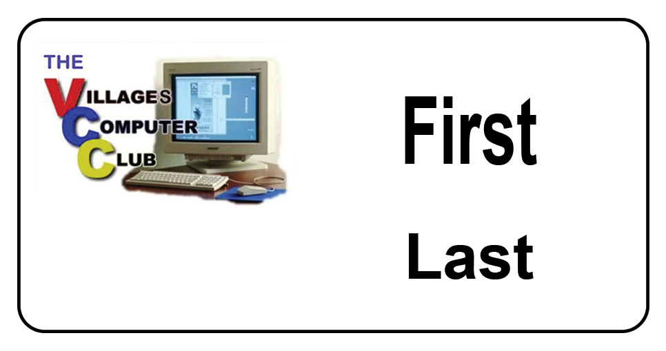 Computer Club Name Tag