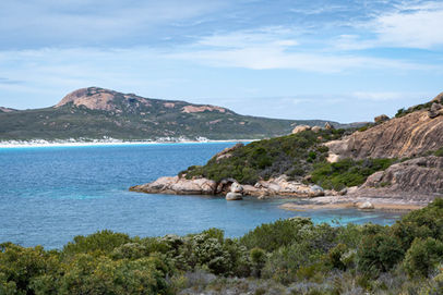 Looking down at Lucky Bay