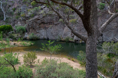 Needles Beach in Werribee Gorge