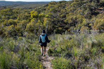 Hiker on the Yonga Trail