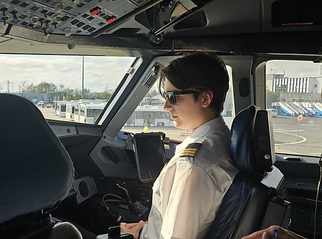 Ryan hired as First officer on A320 after type rating course at Jetline training.jpg