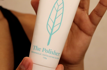 An exfoliating scrub: The polisher