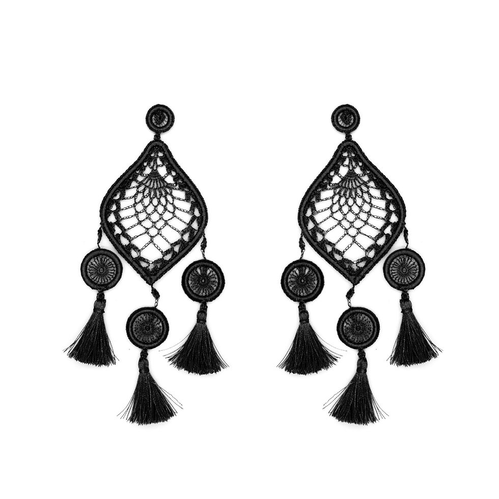 PENDIENTES MEDA XL BLACK AND WHITE