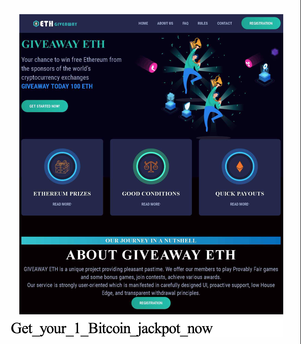EMAIL FRAUD: Get a Bitcoin Prize Right Now content media
