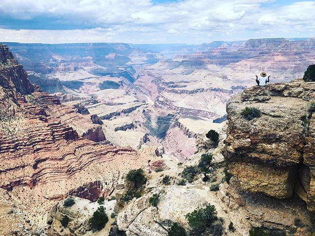 I love this pic of my little brother at the Grand Canyon tapping into his power and he is definitely not playing it safe!