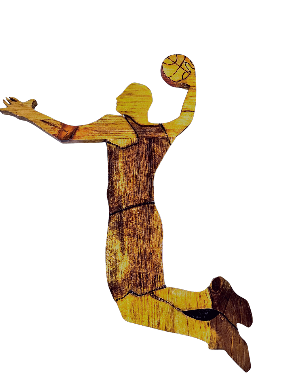 Basketball Player About to Slam Dunk Mbdwoodworks
