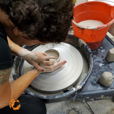 pulling pottery