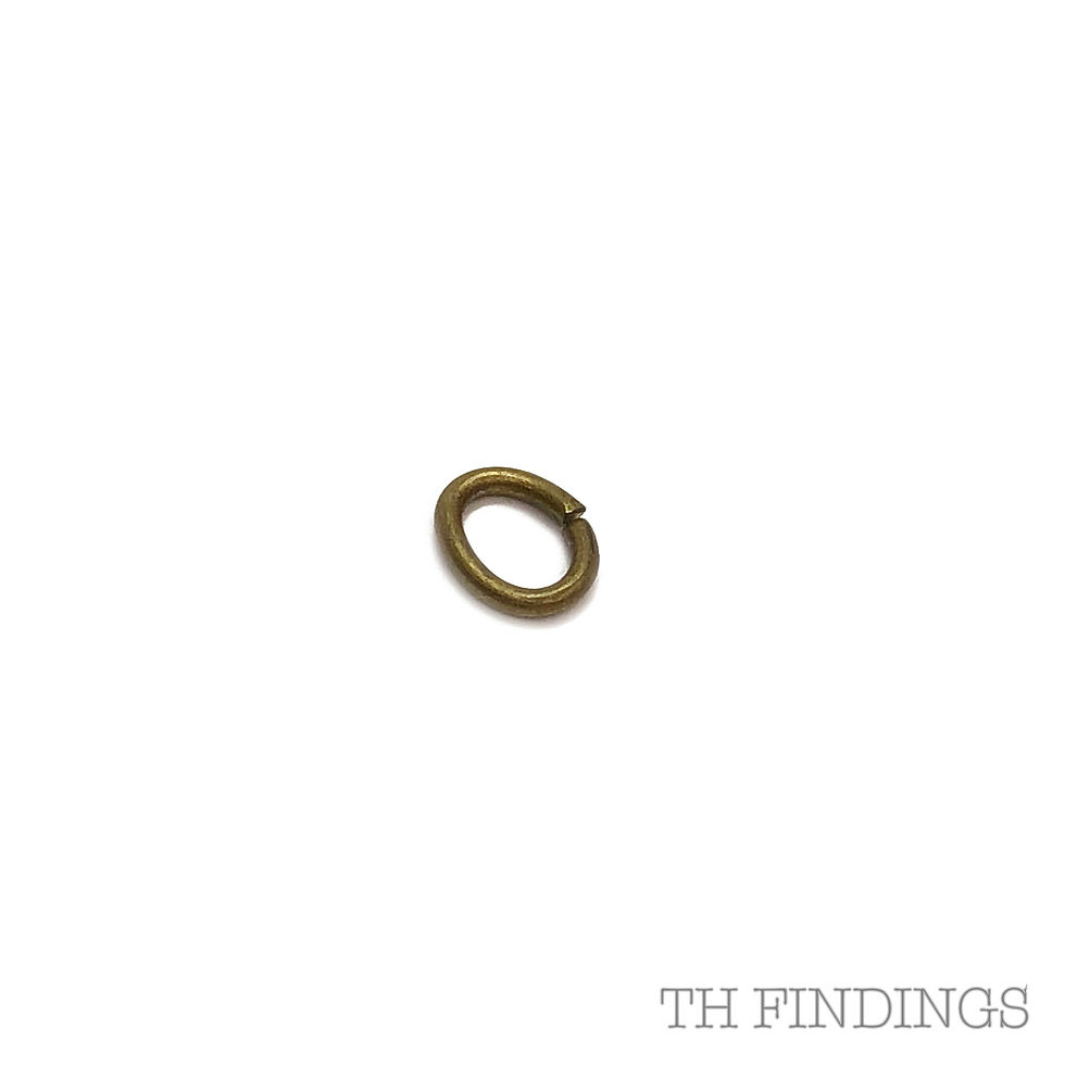 Thumbnail: 8.5x6.5mm Oval Base Metal Jumpring in Plated Finish