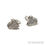 Thumbnail: Sterling Silver 925 Diamond Cut Finish Heart Stud Earrings