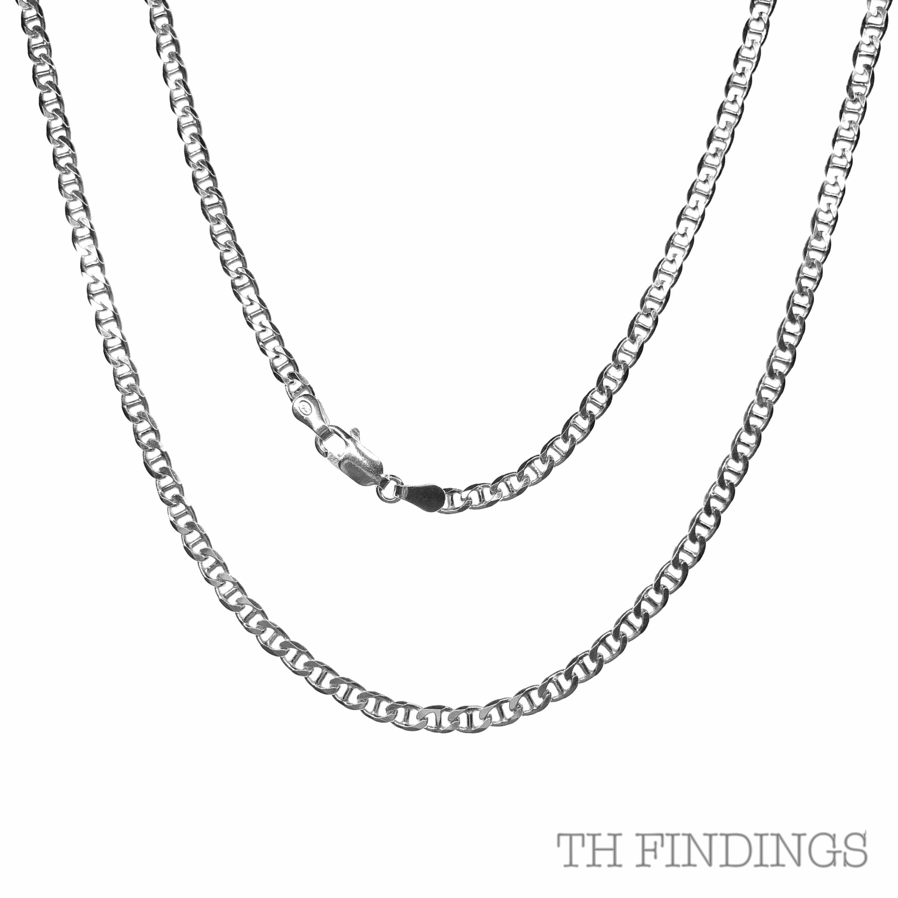 Sterling Silver 925 20" 0.8mm Marina Chain