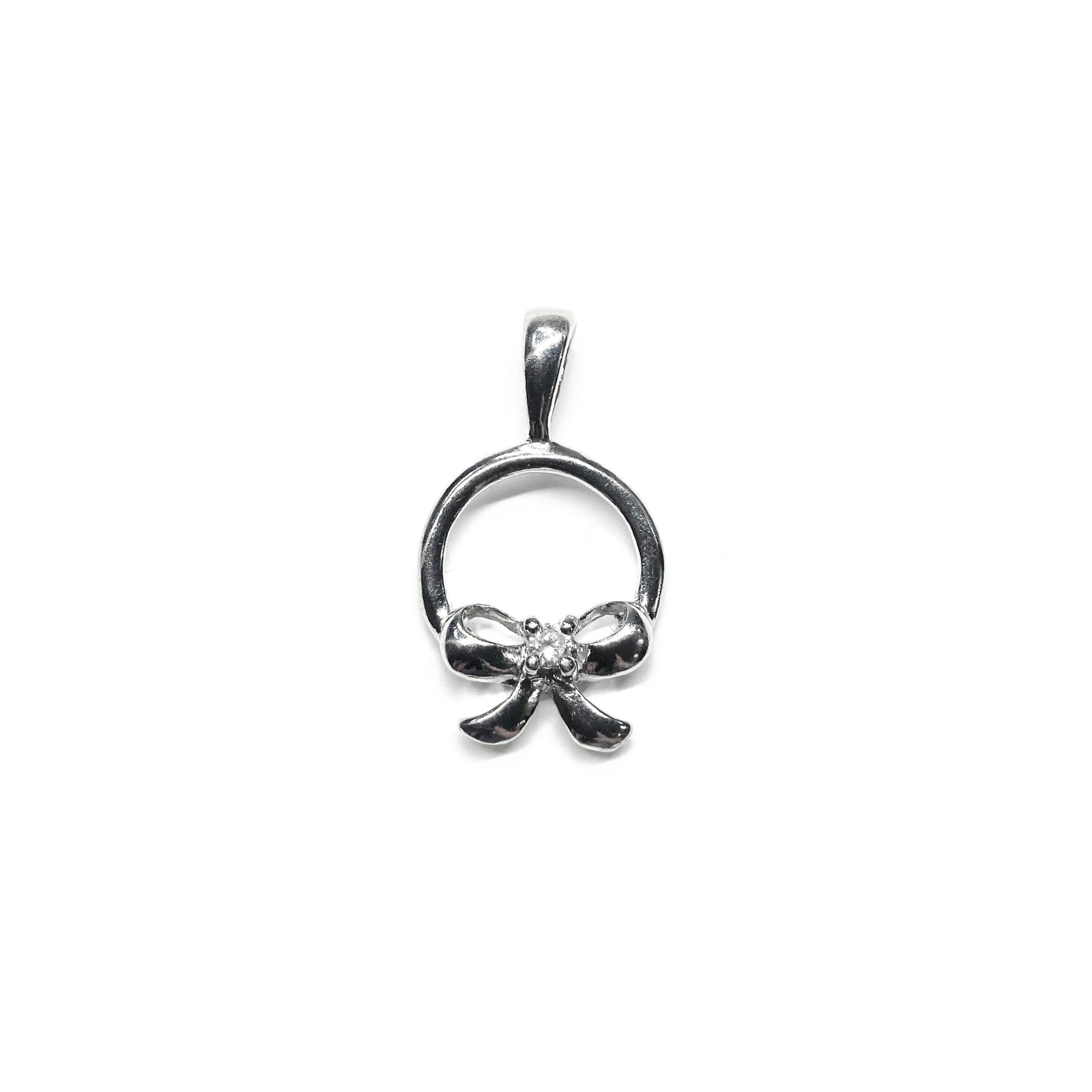 Sterling Silver 925 Bow Pendant