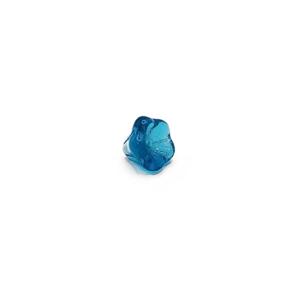 Thumbnail: Blue Turquoise 10mm Flower Head Bead (100 pieces)