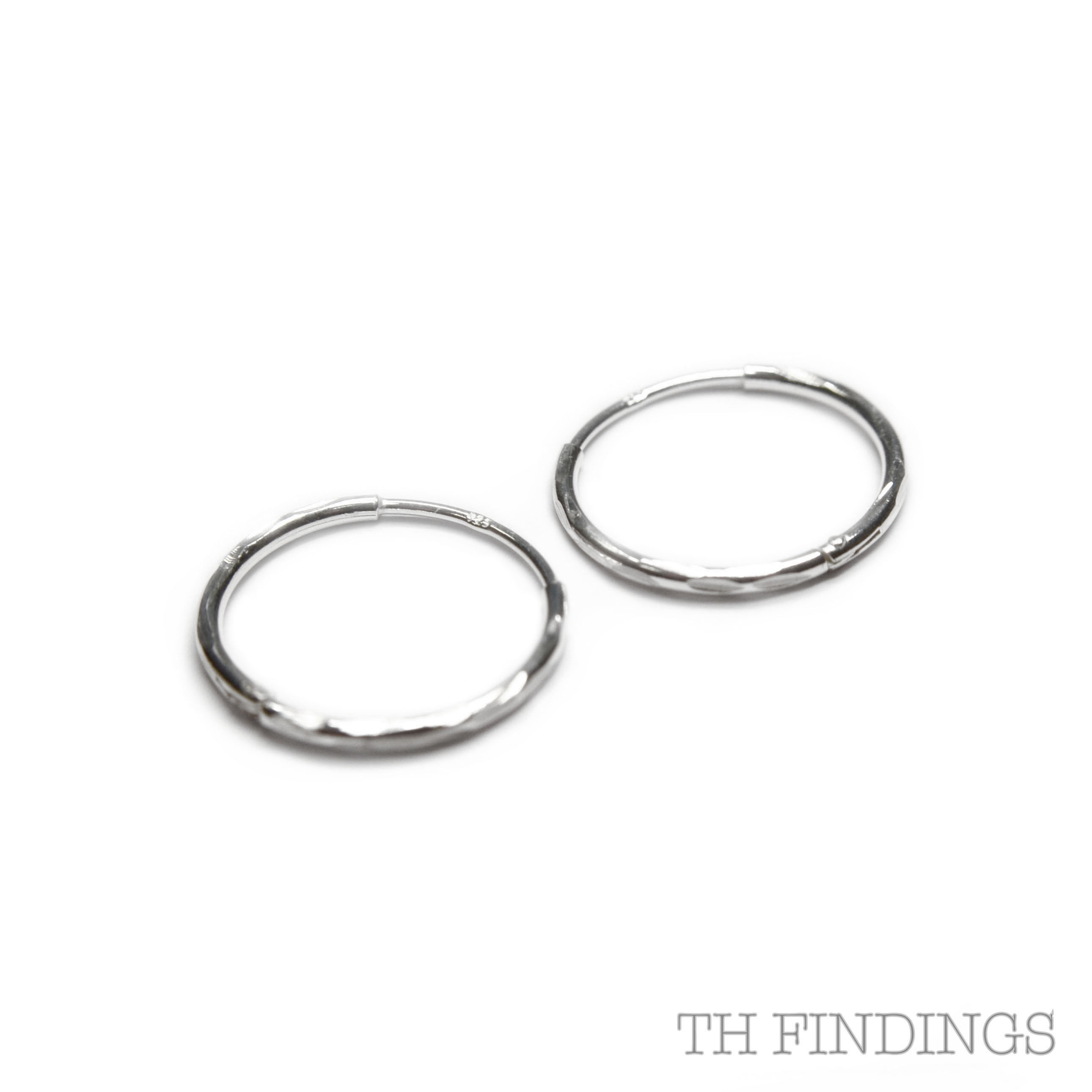 Sterling Silver 925 16mm Sleeper Hoop Earrings