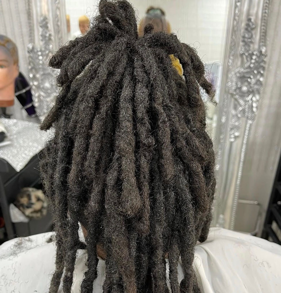 Men's natural dreadlock relock finished result at Eestelia Hair Salon Dalkeith Edinburgh — men's loc relock service