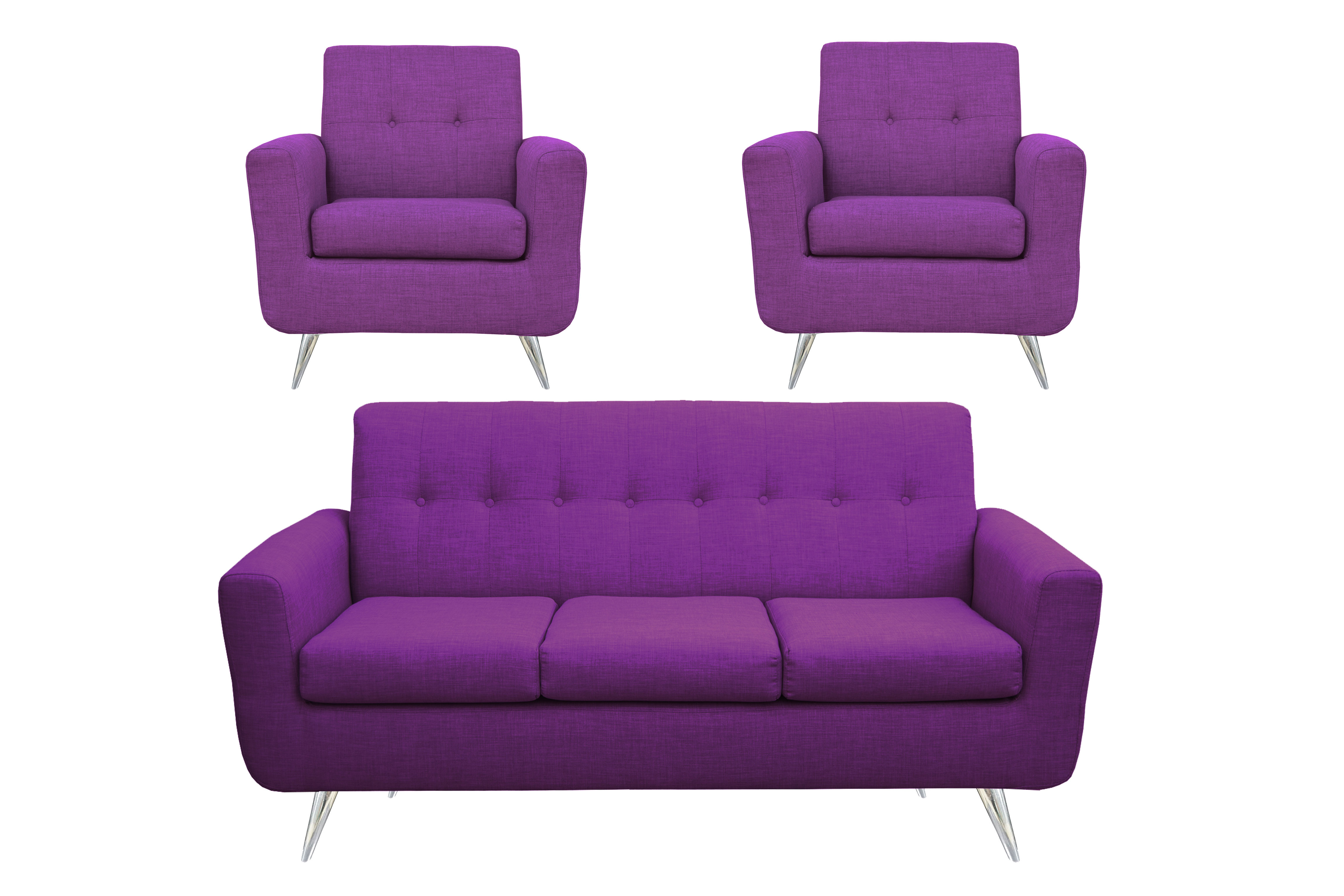 Juego de Living Escandinavo Flow 3 Cuerpos