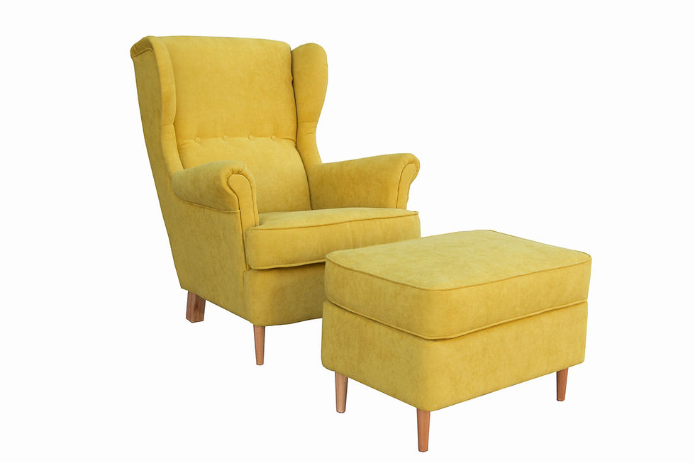 Miniatura: Chaise Longue & Ottoman Bergere
